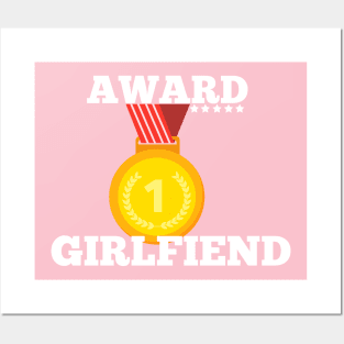 Award Trophy Best Girlfriend  i love my girlfriend gift Posters and Art